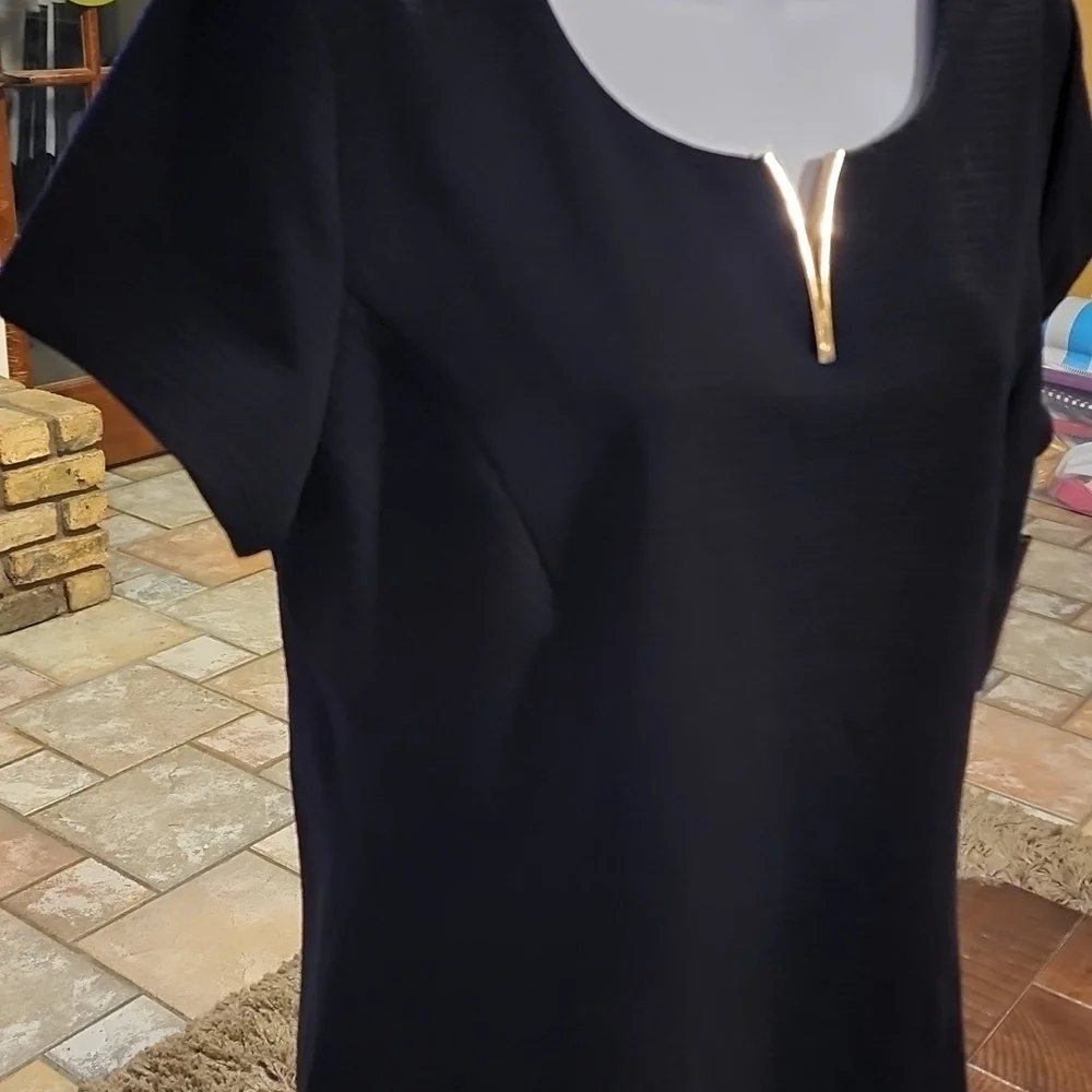 🌺Alyx NWT Peplum Style Top with Gold Metal Detail - Picture 6 of 12